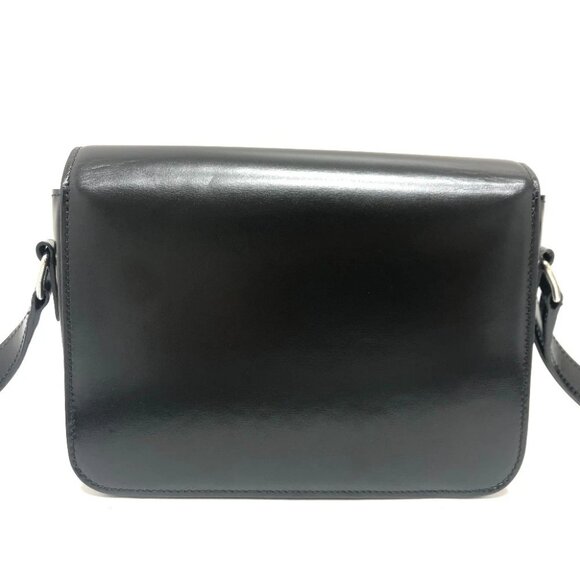 CELINE Triomphe Classic Bag Shoulder Bag Leather SVHardware Black/SilverHardware - Picture 12 of 13